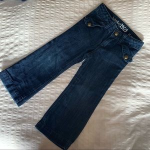 Dark blue wide-legged retro jeans